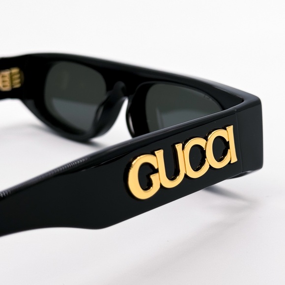 NEW GUCCI GG1771S 001 GEOMETRIC BLACK GREY WOMEN SUNGLASSES GUCCI - Picture 9 of 13